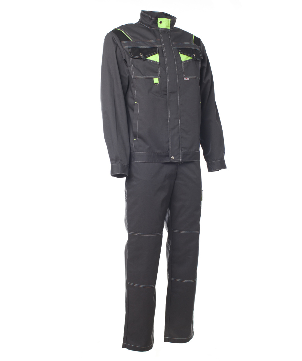 Костюм "Корвет" п/к, т.серый/черный/лимоный (тк.Орион,240)